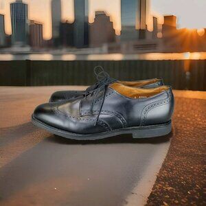 ✅Allen Edmonds Black Leather Wingtip Oxfords Brogue Dress Shoes Mens 13D Casuals
